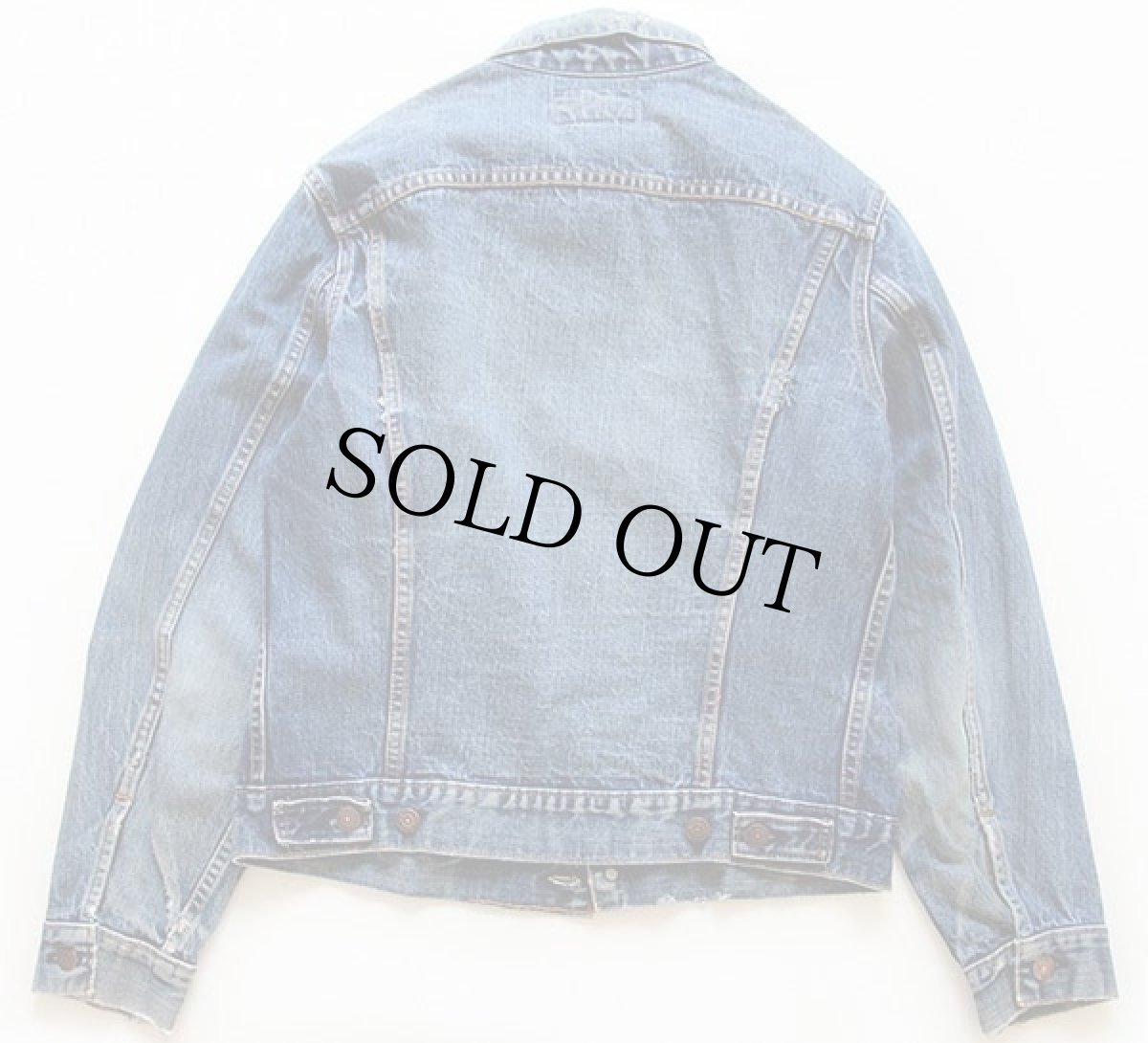 画像2: 60s USA製 LEVI'Sリーバイス 70505 BIGE デニムジャケット 40 (2)