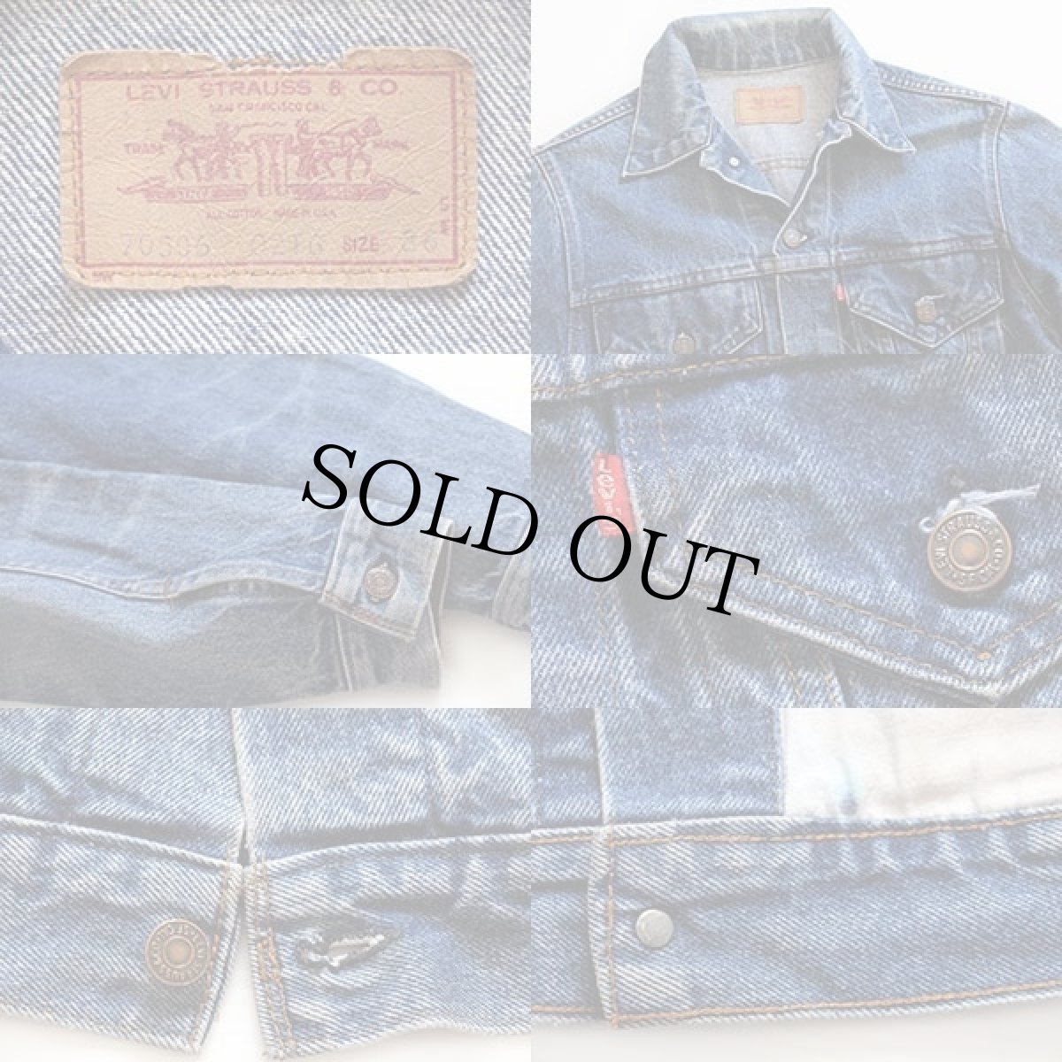 画像3: 80s USA製 Levi'sリーバイス 70506 デニムジャケット 4ポケット 36 (3)
