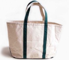 画像2: 90s L.L.Bean BOAT AND TOTE キャンバス トートバッグ 緑 L★ラージ (2)