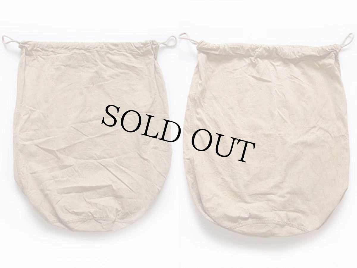 画像2: 40s 米軍 コットン ランドリーバッグ カーキ (2)