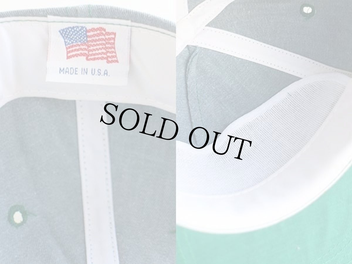 画像3: デッドストック★90s USA製 無地 コットンキャップ ブルーグレー (3)