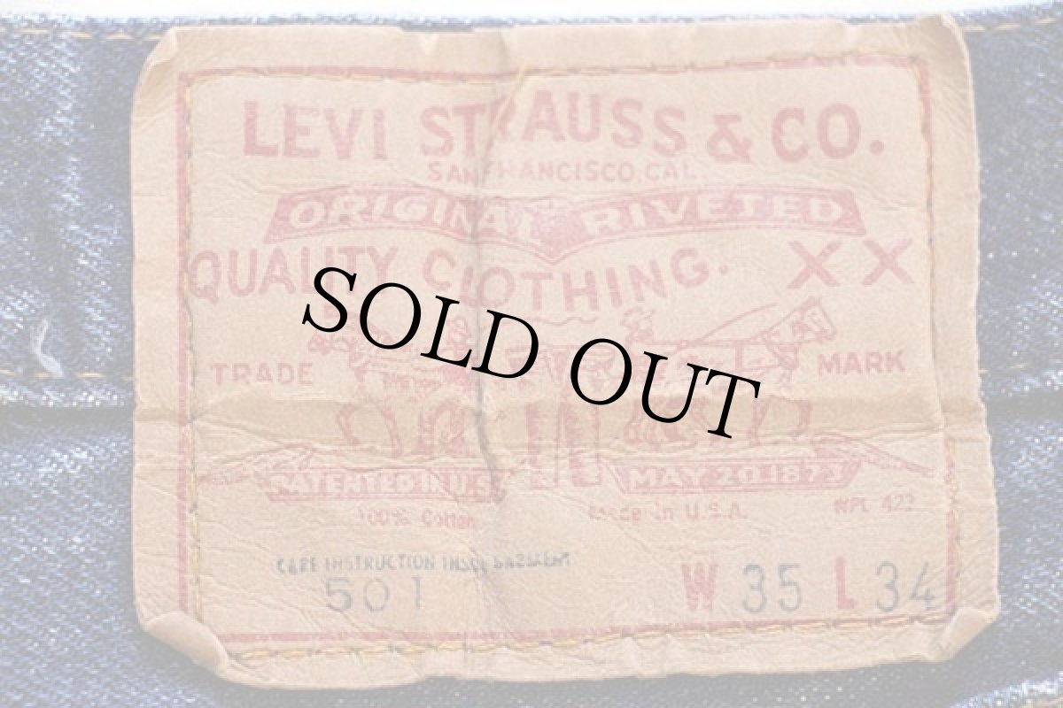 画像4: 70s USA製 Levi'sリーバイス 501 シングル 66前期 デニムパンツ w35 (4)