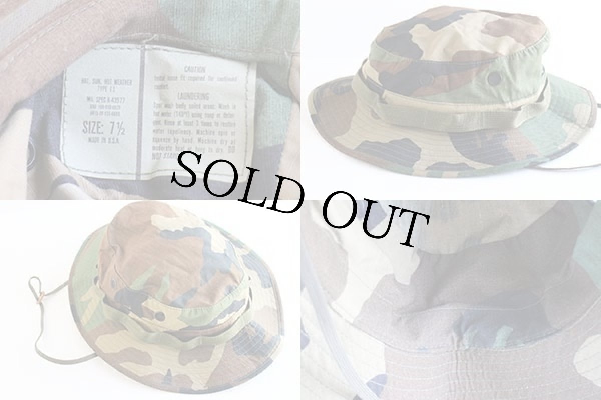 画像4: USA製 米軍 ウッドランドカモ ブーニーハット 7 1/2 (4)