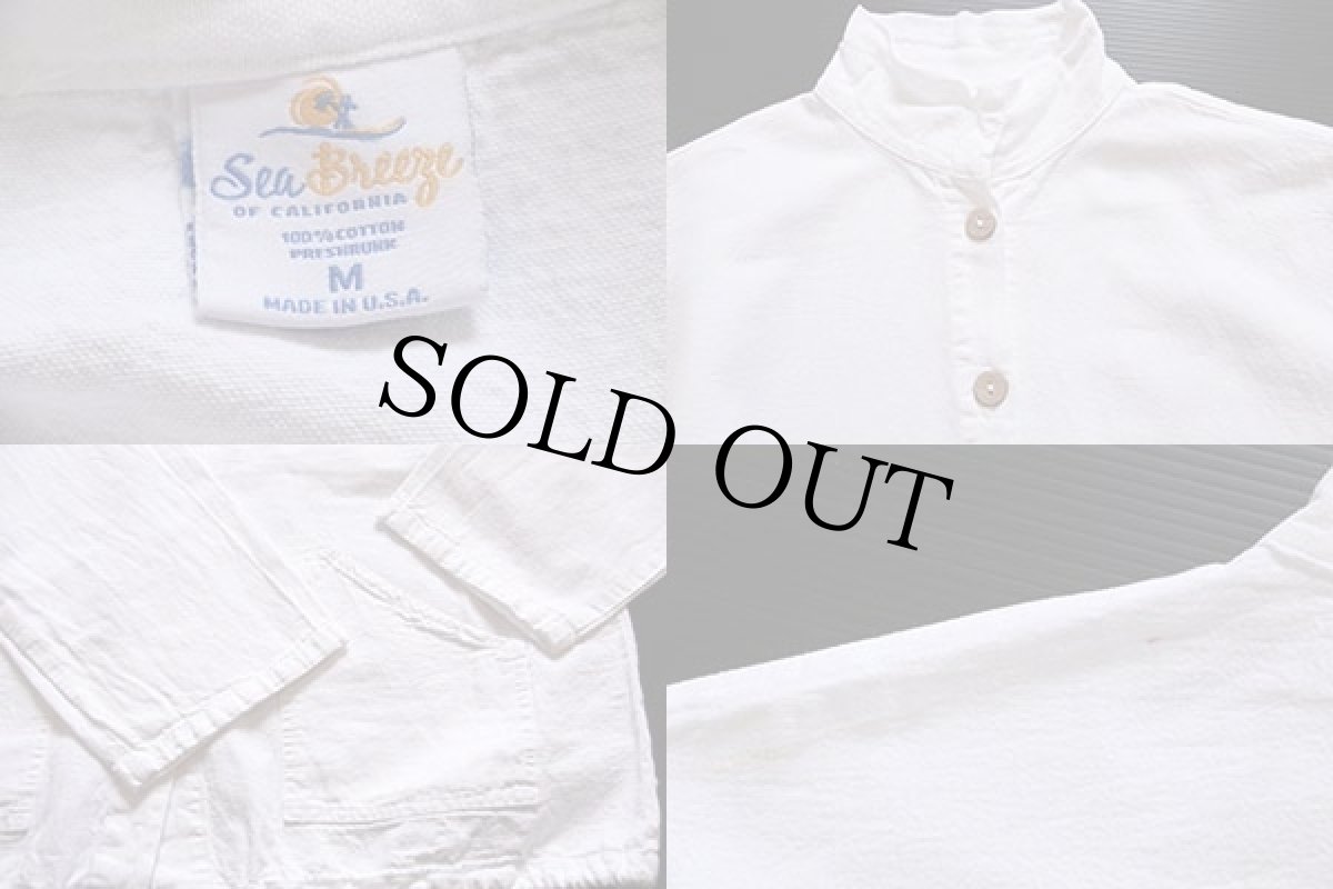 画像3: 90s USA製 Sea Breeze OF CALIFORNIA スタンドカラー コットンジャケット 白 M (3)