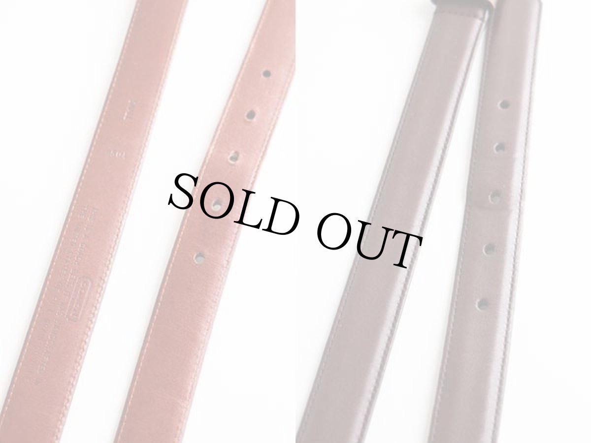 画像3: USA製 COACHコーチ カウハイド レザーベルト 焦げ茶 S★1169 (3)