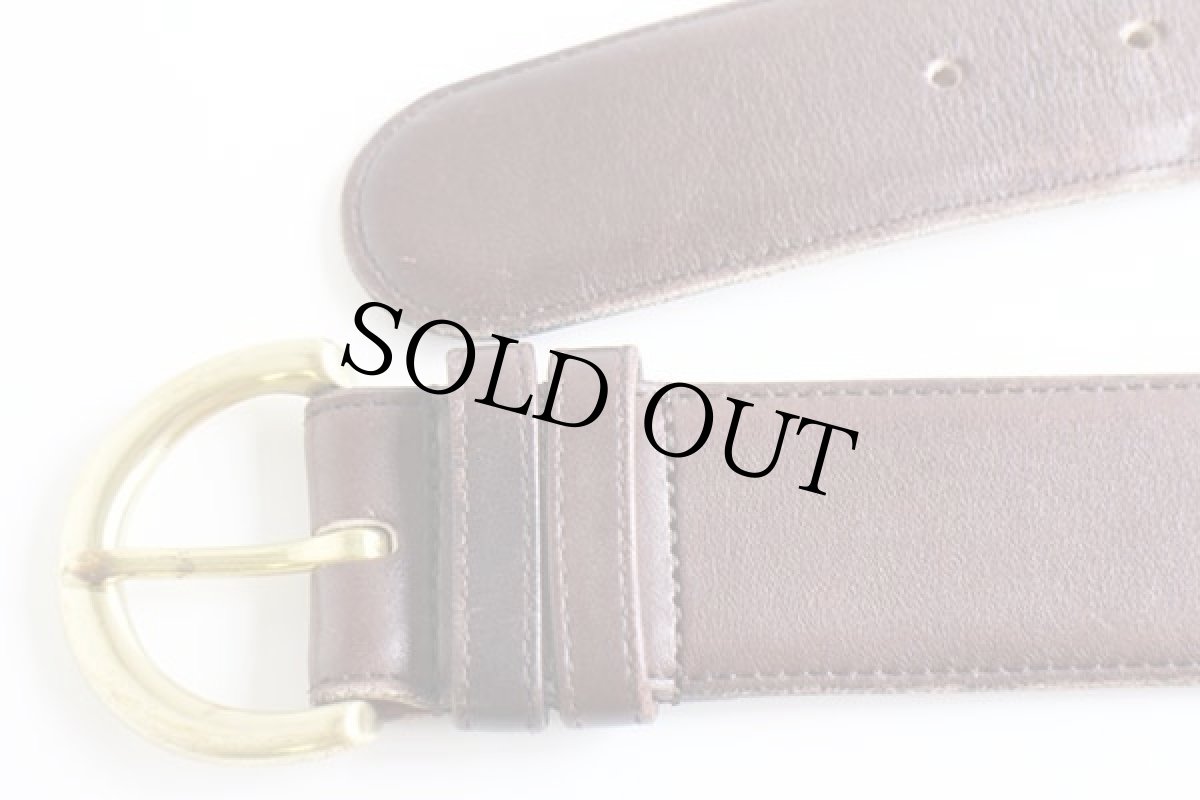 画像2: USA製 COACHコーチ カウハイド レザーベルト マホガニー M★1171 (2)