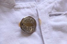 画像6: 60s USA製 UNION PACIFIC チェンジボタン チェーン刺繍 スタンドカラー コットンツイル カバーオール 白 48 (6)