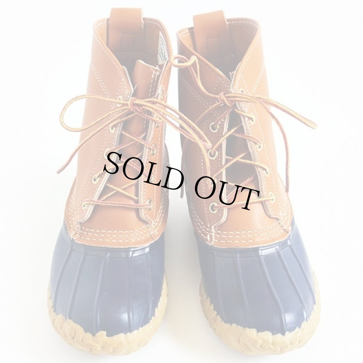 画像3: 90s USA製 L.L.Bean 5ホール ビーンブーツ タン×ネイビー 7LM (3)