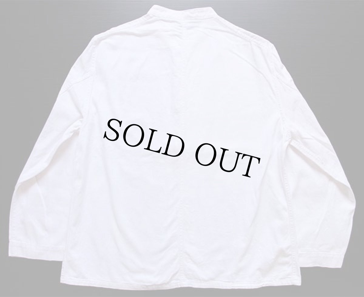 画像2: 60s USA製 UNION PACIFIC チェンジボタン チェーン刺繍 スタンドカラー コットンツイル カバーオール 白 48 (2)