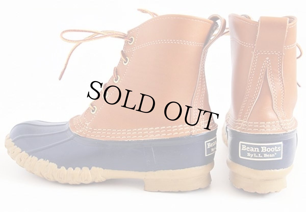 画像2: 90s USA製 L.L.Bean 5ホール ビーンブーツ タン×ネイビー 7LM (2)