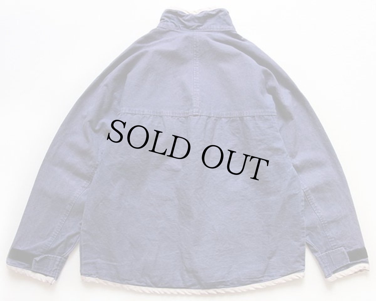 画像2: USA製 KAVUカブー ハーフジップ プルオーバー コットン キャンバス スローシャツ ナス紺 フェード (2)