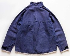 画像2: USA製 KAVUカブー ハーフジップ プルオーバー コットン キャンバス スローシャツ ナス紺 フェード (2)