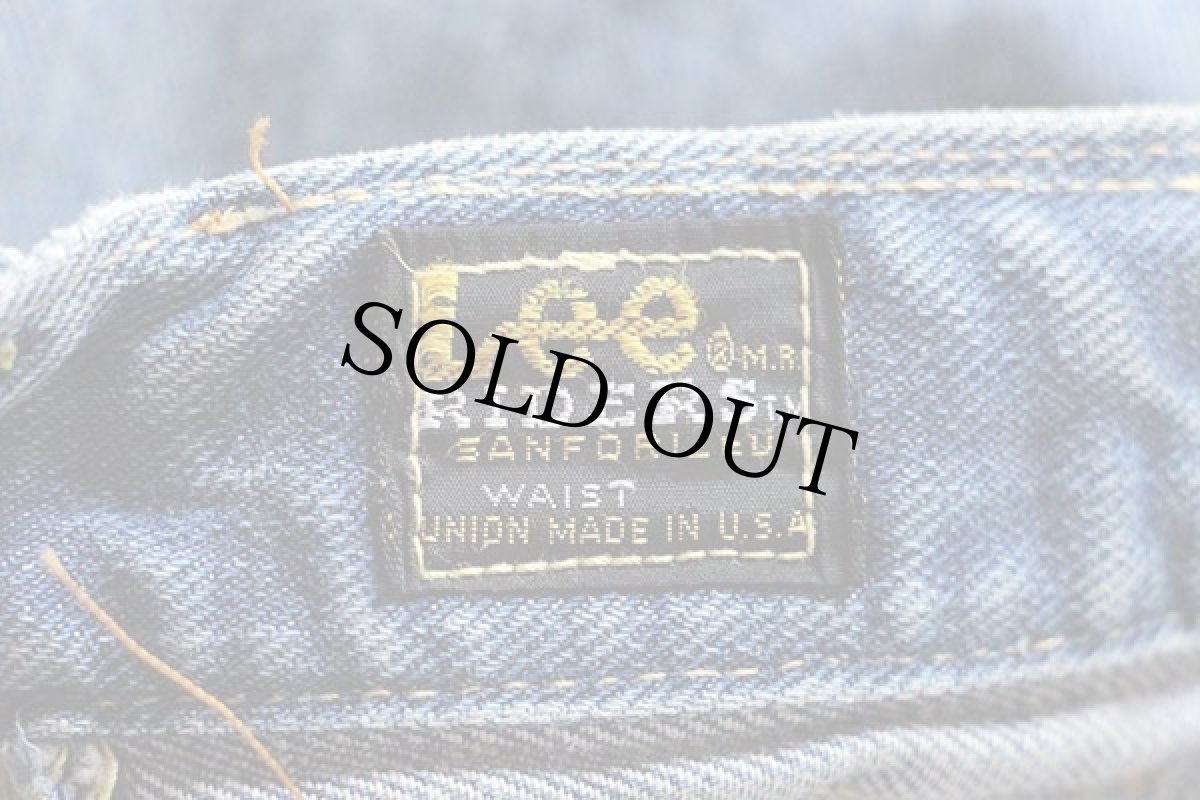 画像4: 70s USA製 Leeリー 101Z サイド黒タグ 耳付き デニムパンツ w36★200Z (4)