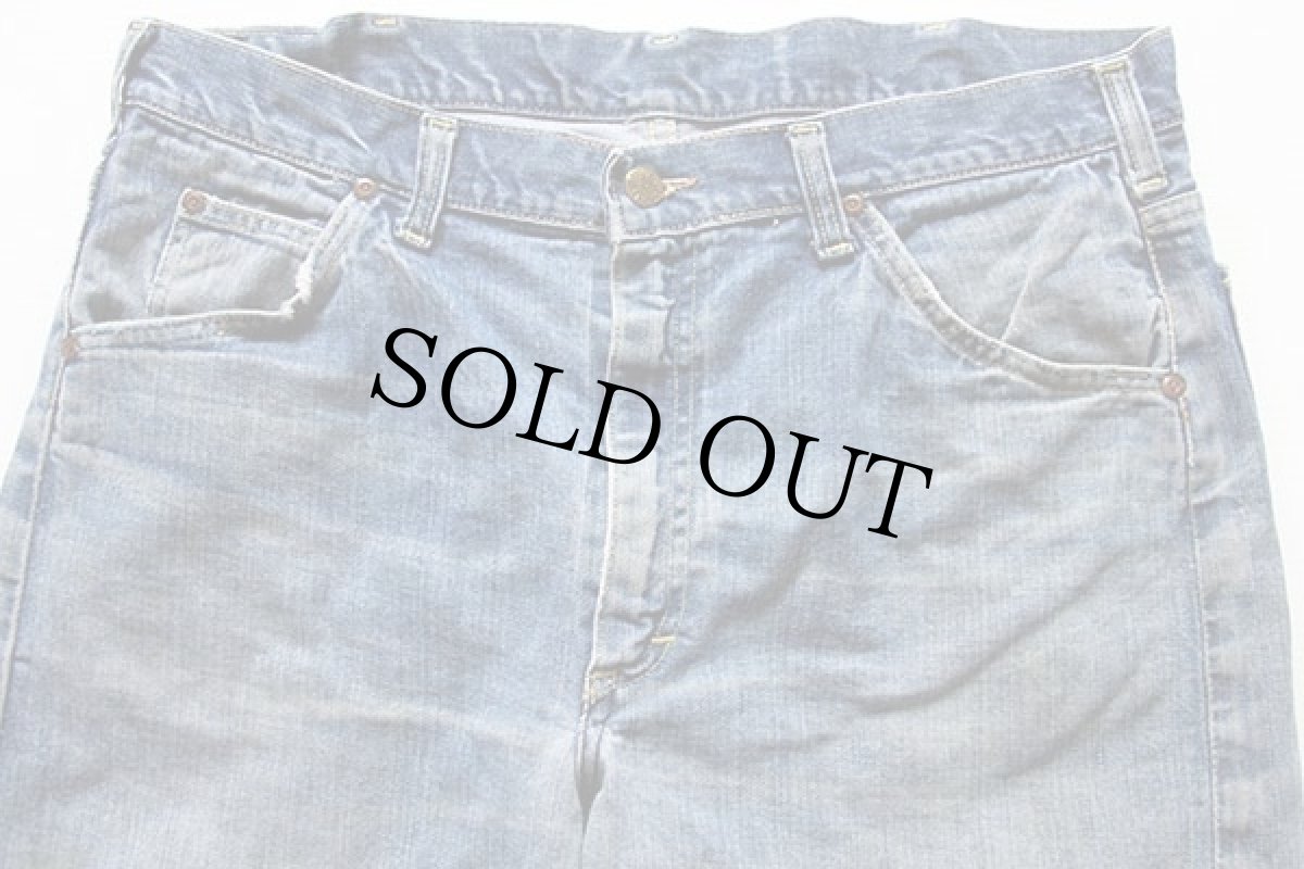 画像2: 70s USA製 Leeリー 101Z サイド黒タグ 耳付き デニムパンツ w36★200Z (2)