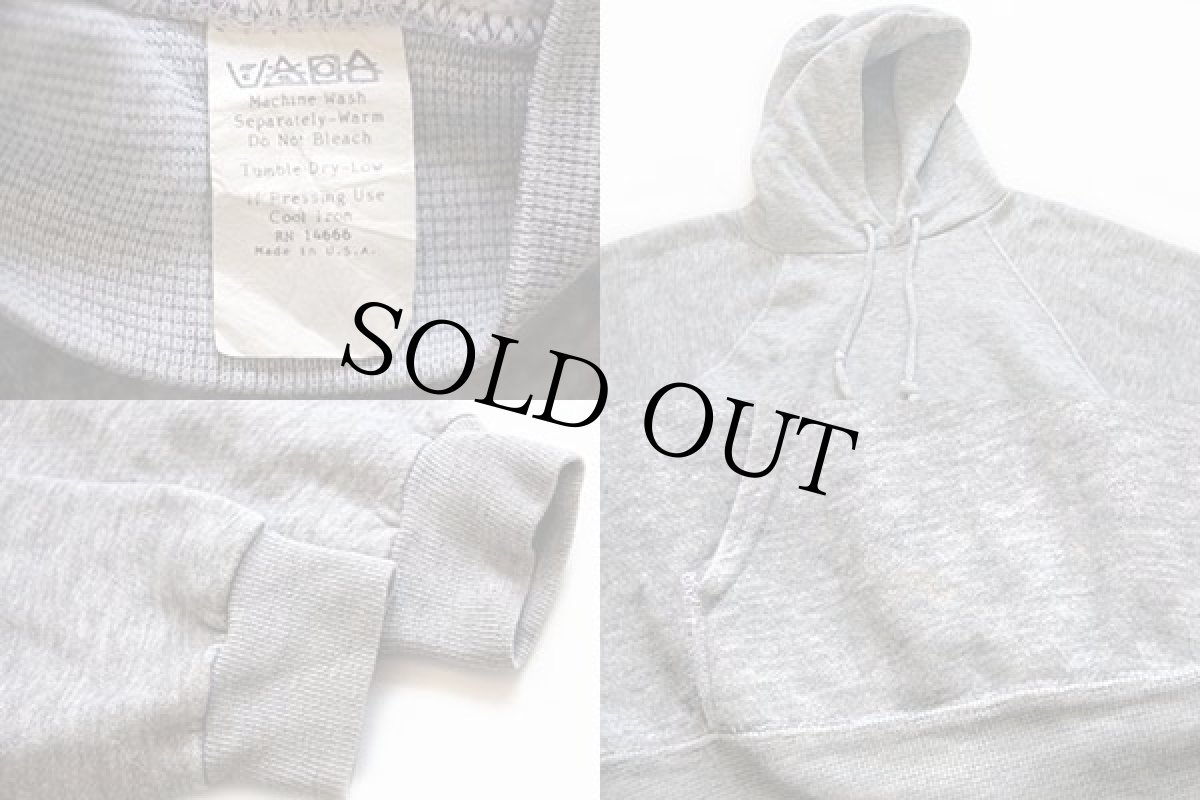 画像3: 80s USA製 UNKNOWN 無地 スウェットパーカー 杢グレー (3)