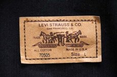 画像4: 80s USA製 Levi'sリーバイス 70505 コーデュロイジャケット 黒 ボーイズL (4)