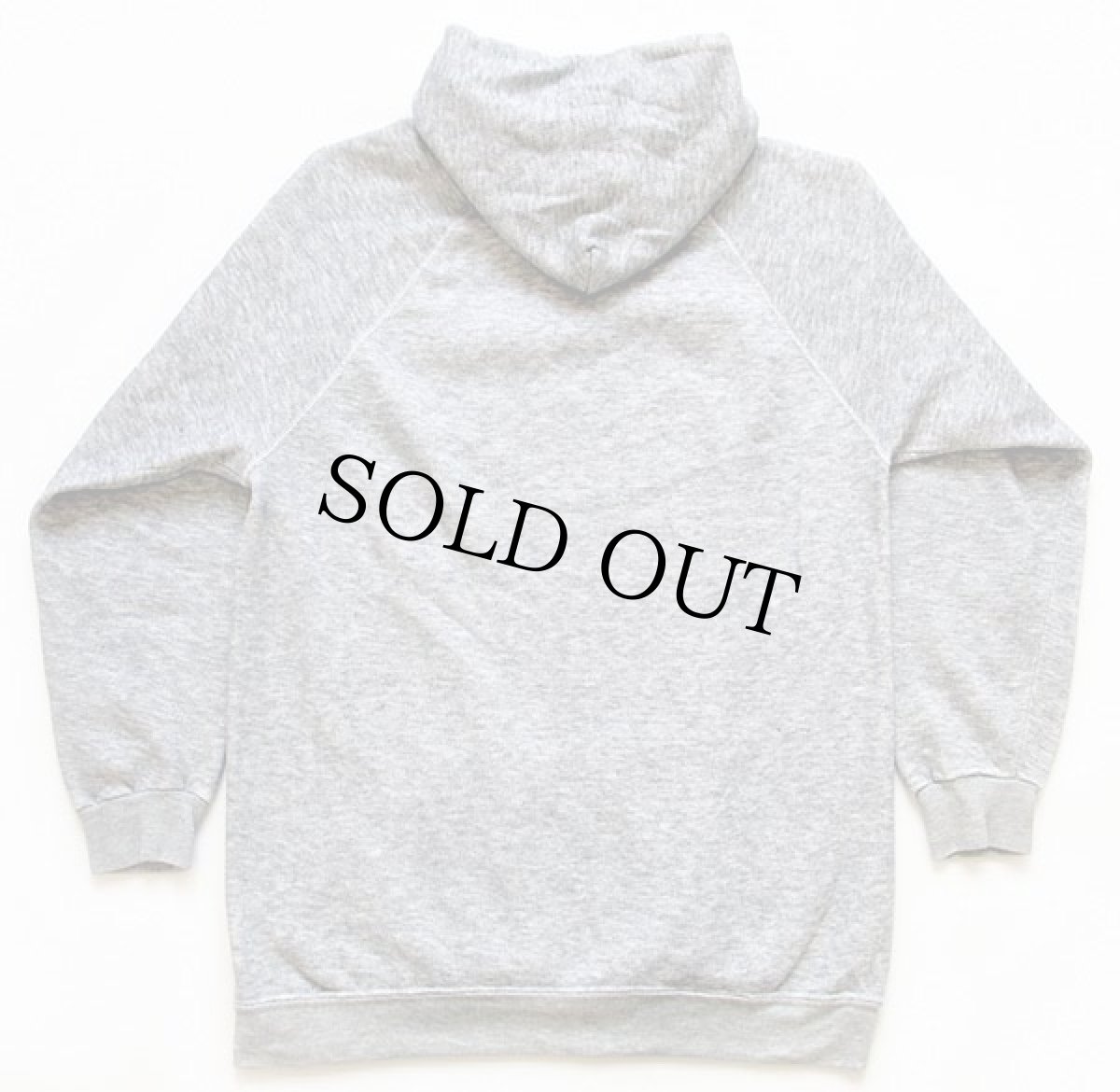 画像2: 80s USA製 UNKNOWN 無地 スウェットパーカー 杢グレー (2)