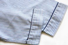 画像5: 70s Penneys TOWNCRAFT マルチ ストライプ パジャマ シャツ&パンツ セット 白×水色 L (5)