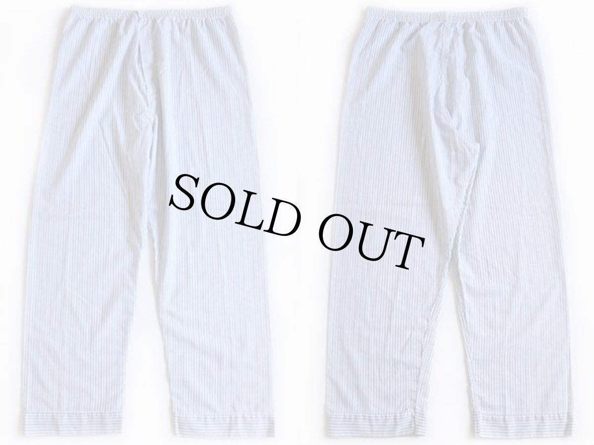 画像6: 70s Penneys TOWNCRAFT マルチ ストライプ パジャマ シャツ&パンツ セット 白×水色 L (6)