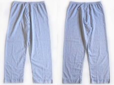 画像6: 70s Penneys TOWNCRAFT マルチ ストライプ パジャマ シャツ&パンツ セット 白×水色 L (6)