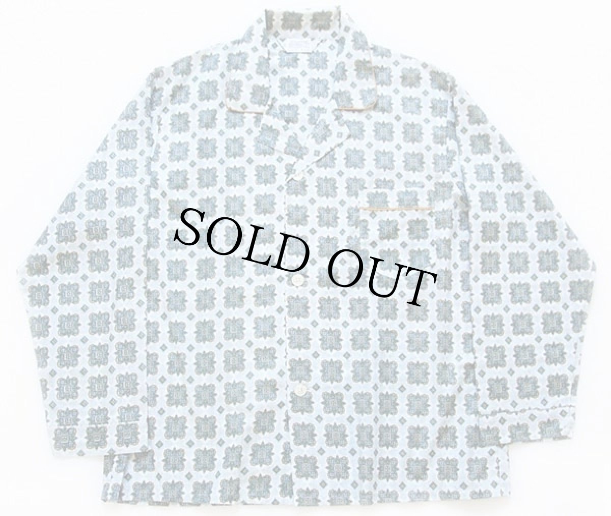 画像2: 70s Penneys TOWNCRAFT 総柄 パジャマ シャツ&パンツ セット L (2)