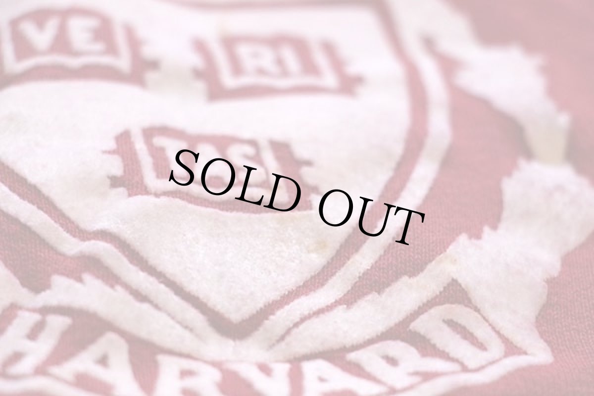 画像4: 70s USA製 Championチャンピオン HARVARD フェルトプリント スウェット バーガンディ S (4)