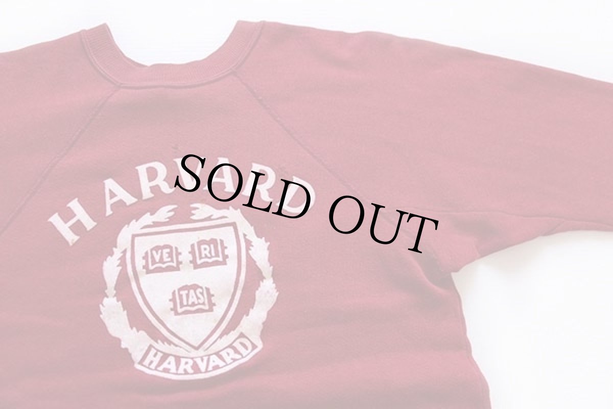 画像3: 70s USA製 Championチャンピオン HARVARD フェルトプリント スウェット バーガンディ S (3)