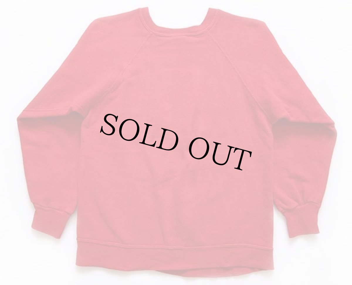 画像2: 70s USA製 Championチャンピオン MOORHEAD STATE フロッキープリント スウェット 赤 M (2)