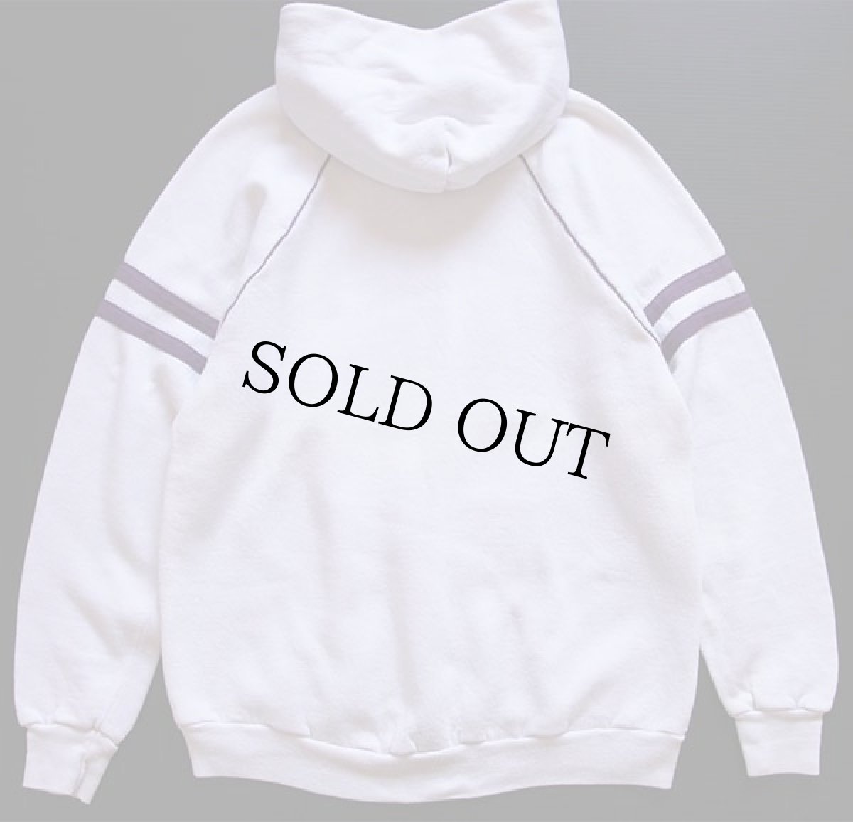 画像2: 80s Velva Sheen Hoosier RACING TIRE ツートン スウェットパーカー 白×紫 L (2)