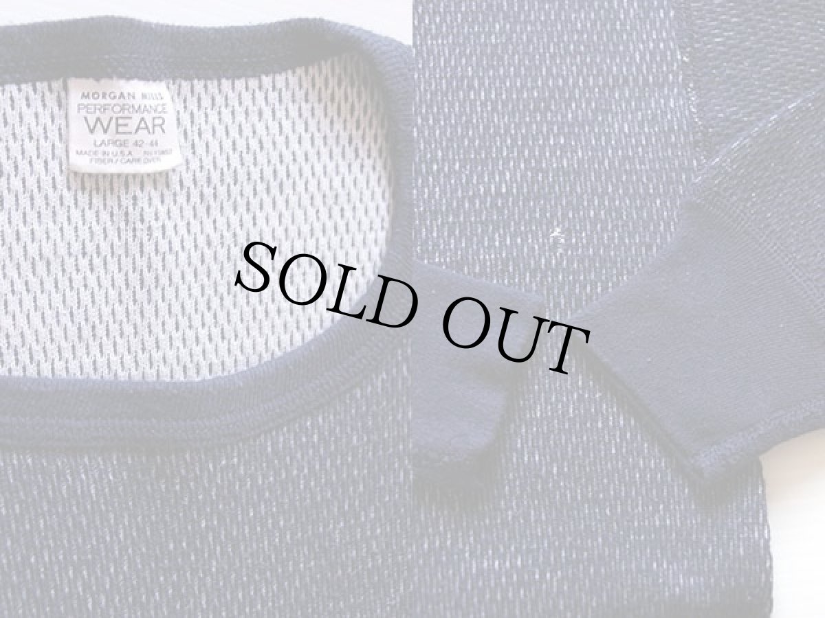 画像3: 80s USA製 MORGAN 2レイター サーマルシャツ 紺 L (3)