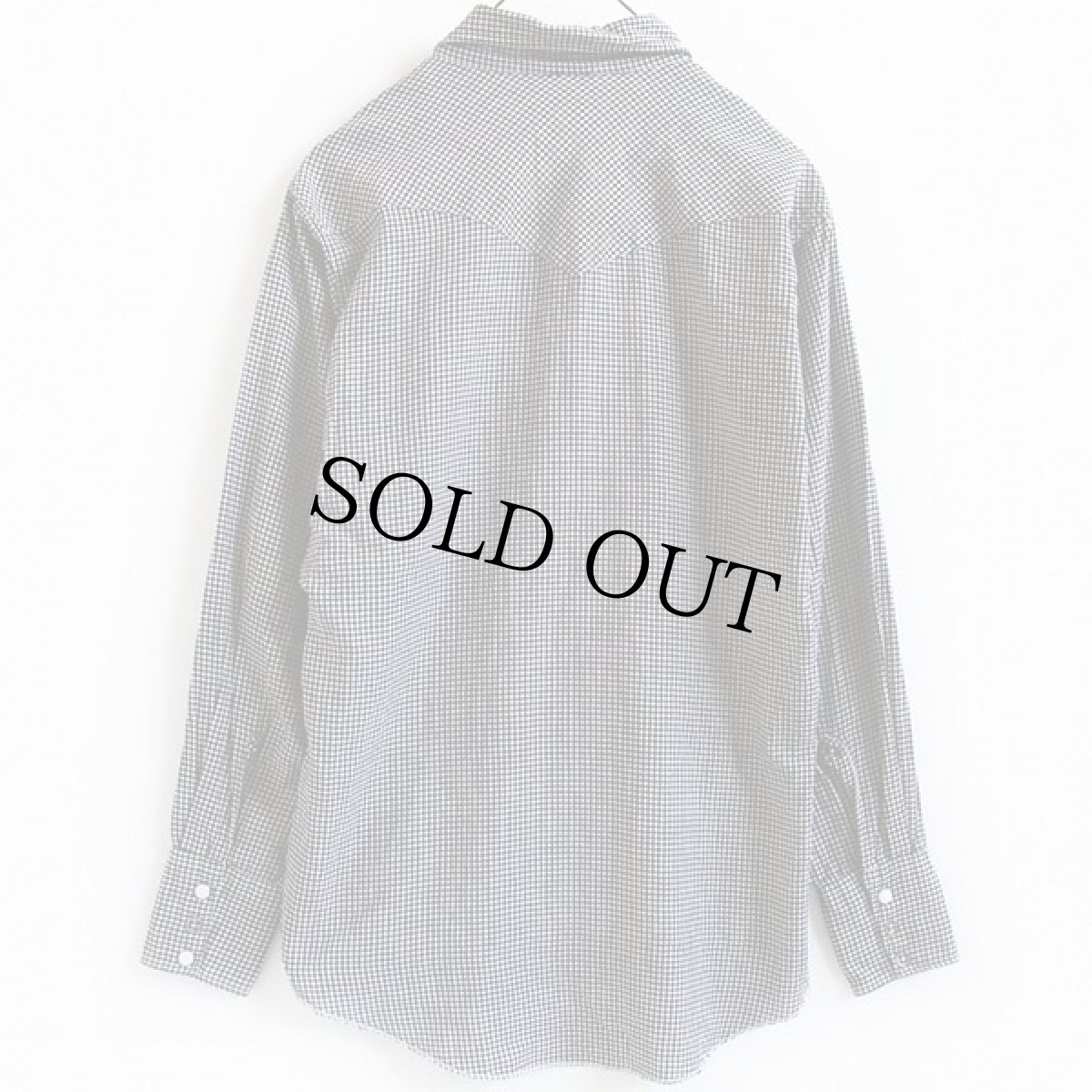 画像2: 60s HBARC ギンガムチェック コットン ウエスタンシャツ 黒×白 (2)