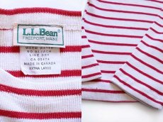 画像3: 80s カナダ製 L.L.Bean ボーダー コットン カットソー 白×赤 XL (3)