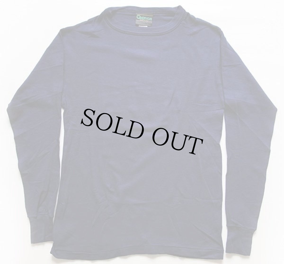 画像2: デッドストック★90s USA製 KENYON アンダーシャツ 紺 XL (2)