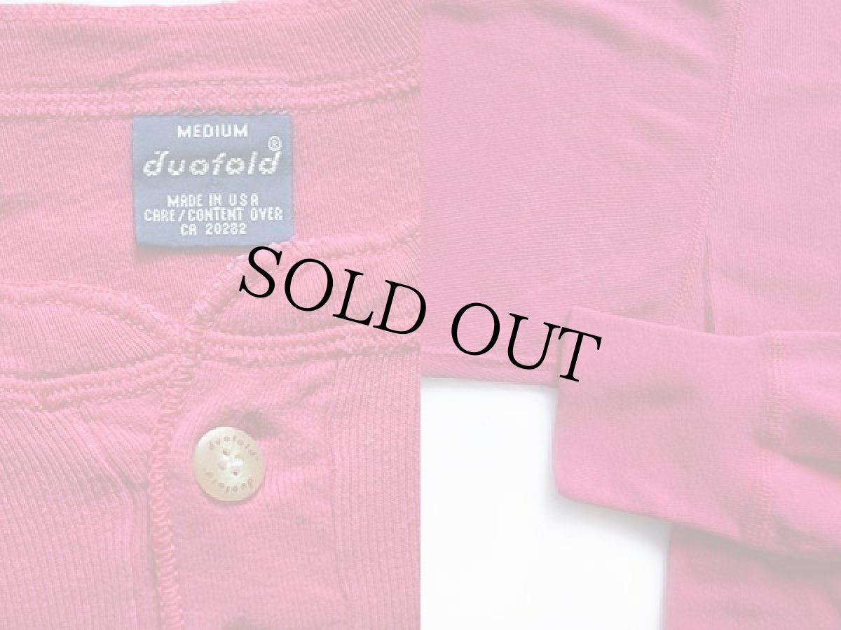 画像3: 90s USA製 duofold ヘンリーネック コットン アンダーシャツ ピンク M (3)