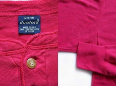 画像3: 90s USA製 duofold ヘンリーネック コットン アンダーシャツ ピンク M (3)