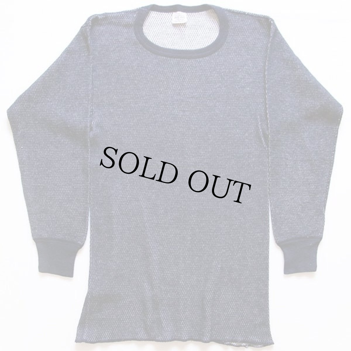 画像2: 80s USA製 MORGAN 2レイター サーマルシャツ 紺 L (2)