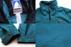 画像3: 90s SIERRA DESIGNSシエラデザイン モックネック プルオーバー ナイロンジャケット 緑 S (3)