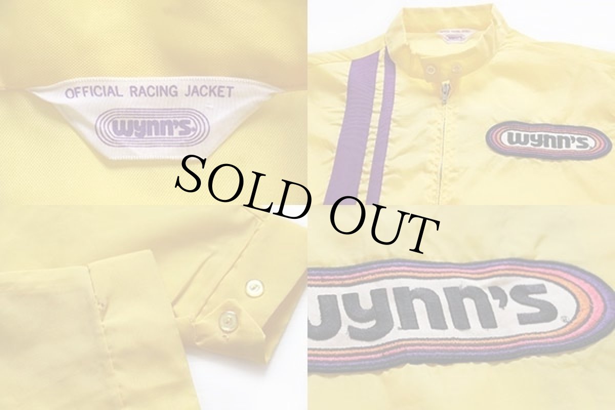 画像3: 70s wynn's パッチ付き ナイロン レーシングジャケット 黄色×紫 (3)