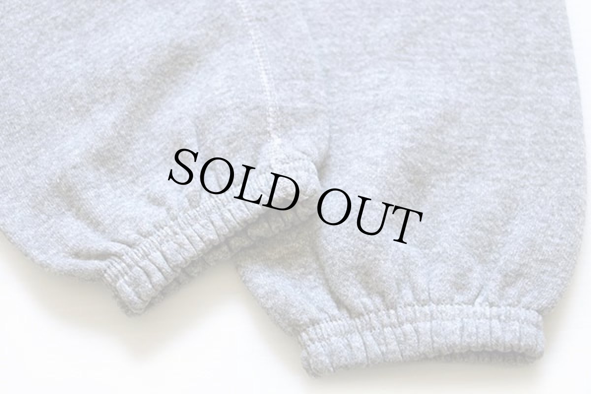 画像7: 80s USA製 adidasアディダス トレフォイル ビッグロゴ ツートン スウェットパーカー&パンツ セットアップ 杢グレー×紺 M (7)