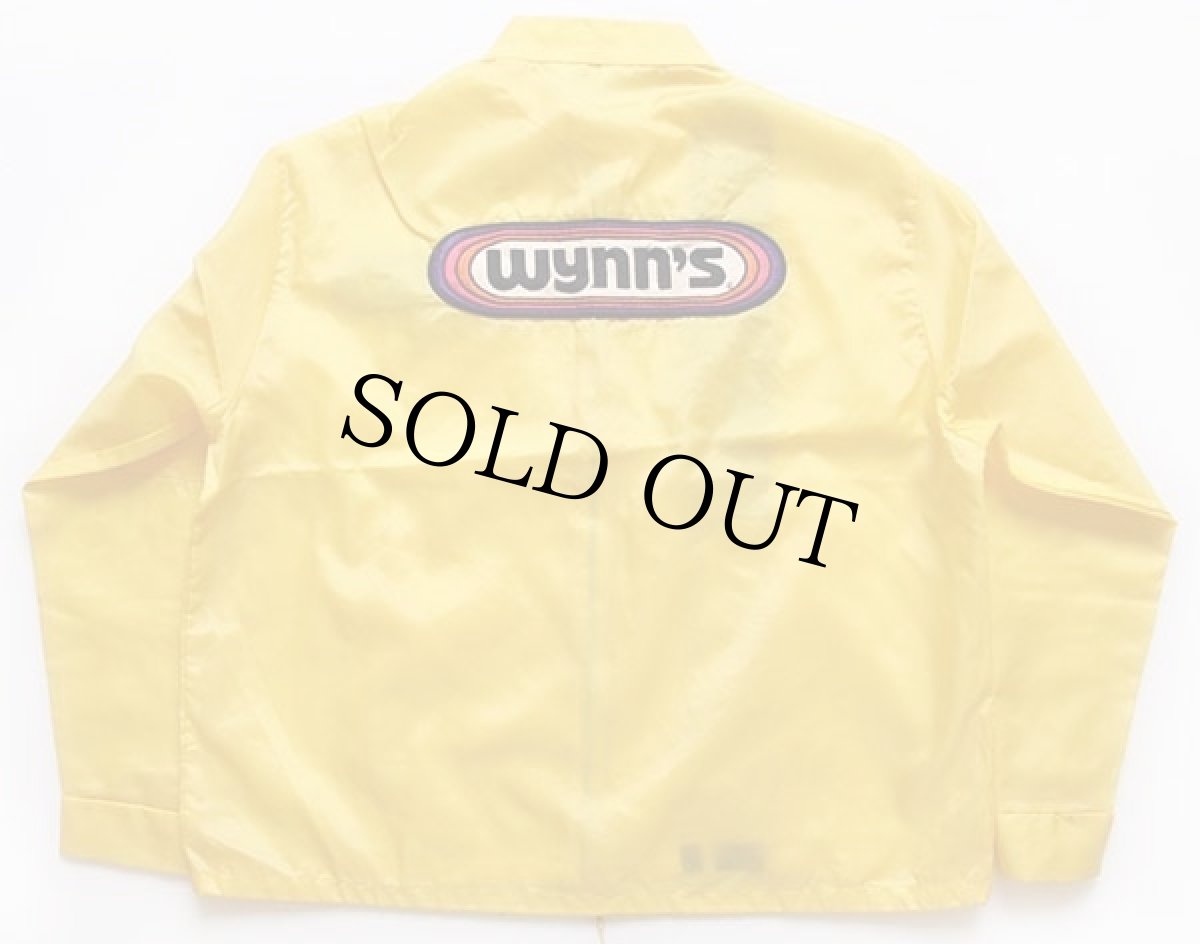 画像2: 70s wynn's パッチ付き ナイロン レーシングジャケット 黄色×紫 (2)