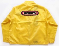 画像2: 70s wynn's パッチ付き ナイロン レーシングジャケット 黄色×紫 (2)