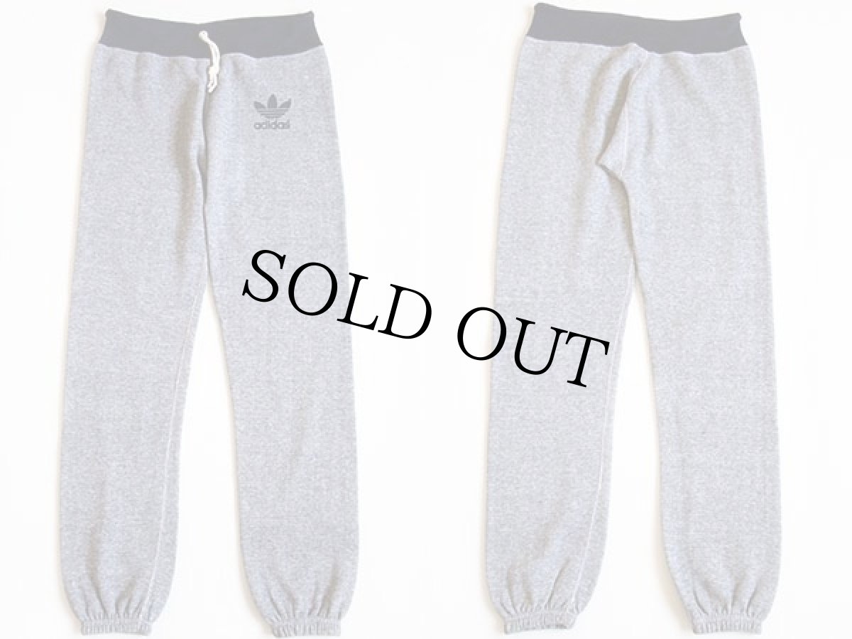 画像4: 80s USA製 adidasアディダス トレフォイル ビッグロゴ ツートン スウェットパーカー&パンツ セットアップ 杢グレー×紺 M (4)