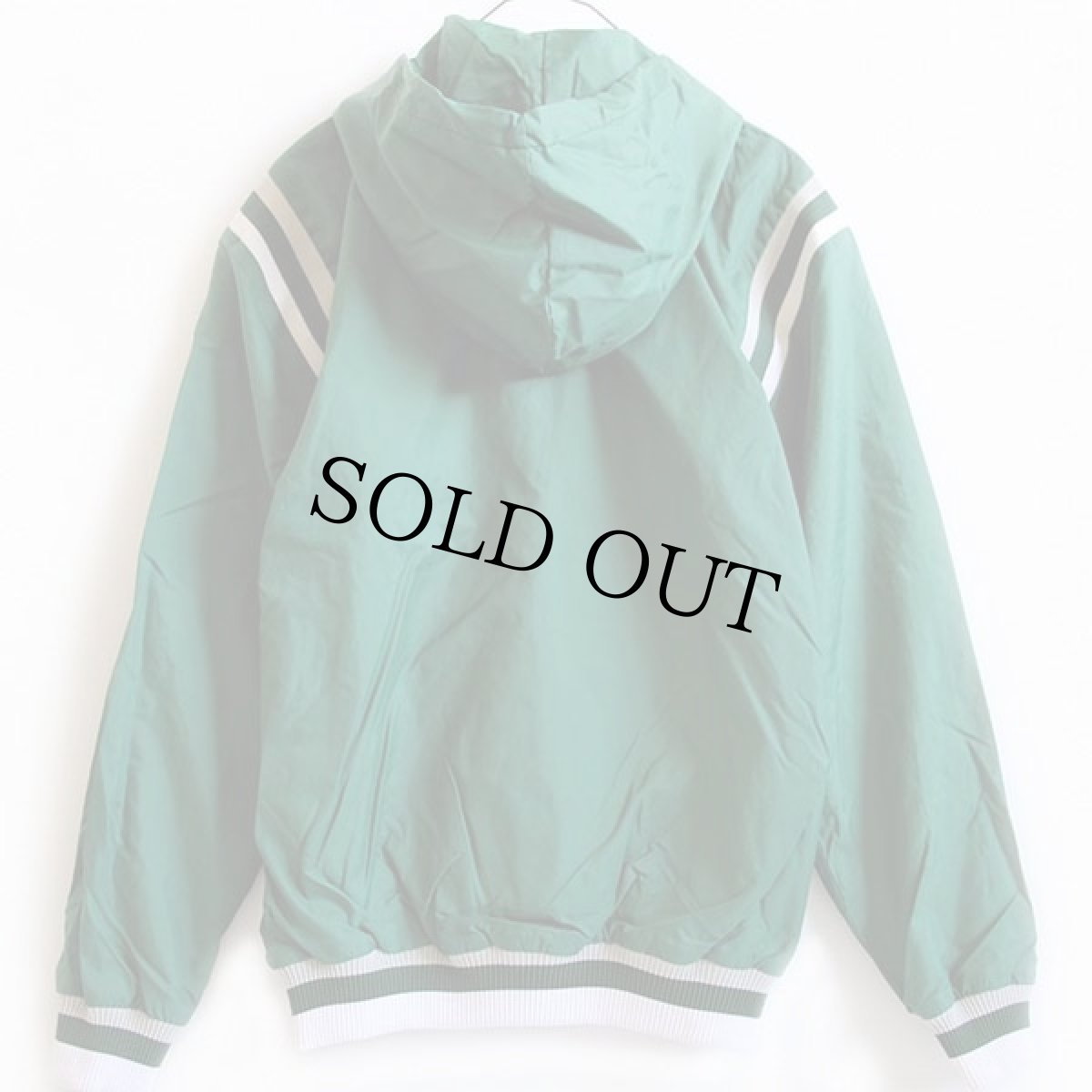 画像2: 90s USA製 Championチャンピオン UNIVERSITY NORTH DAKOTA プルオーバー ナイロンパーカー 緑 S (2)