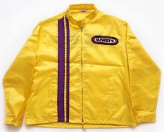画像1: 70s wynn's パッチ付き ナイロン レーシングジャケット 黄色×紫 (1)