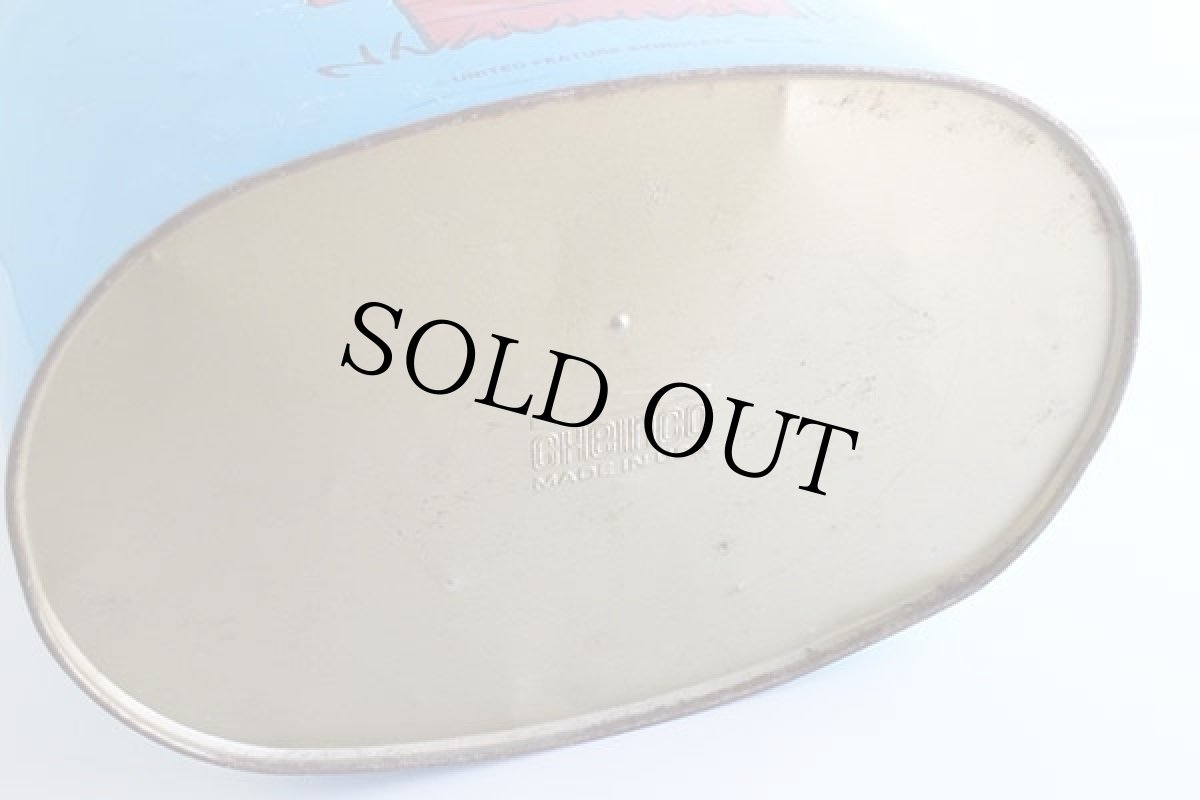 画像3: 70s USA製 CHEINCO スヌーピー ルーシー レッドバロン トラッシュカン 青★ゴミ箱★ダストボックス (3)