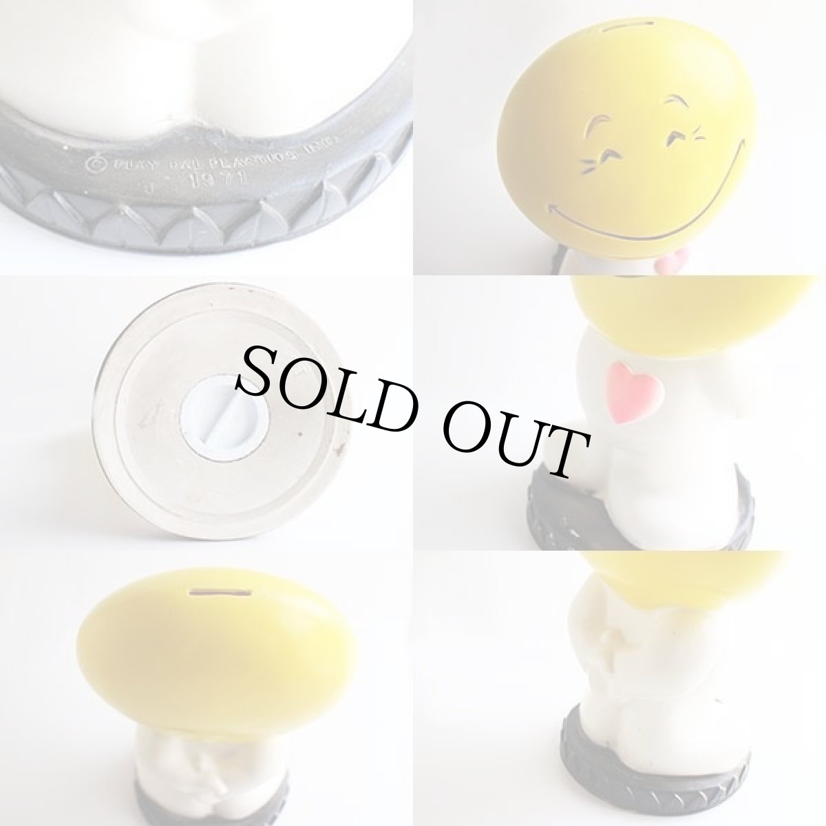 画像4: 70s PLAY PAL PLASTICS スマイル プラスチック 貯金箱 (4)