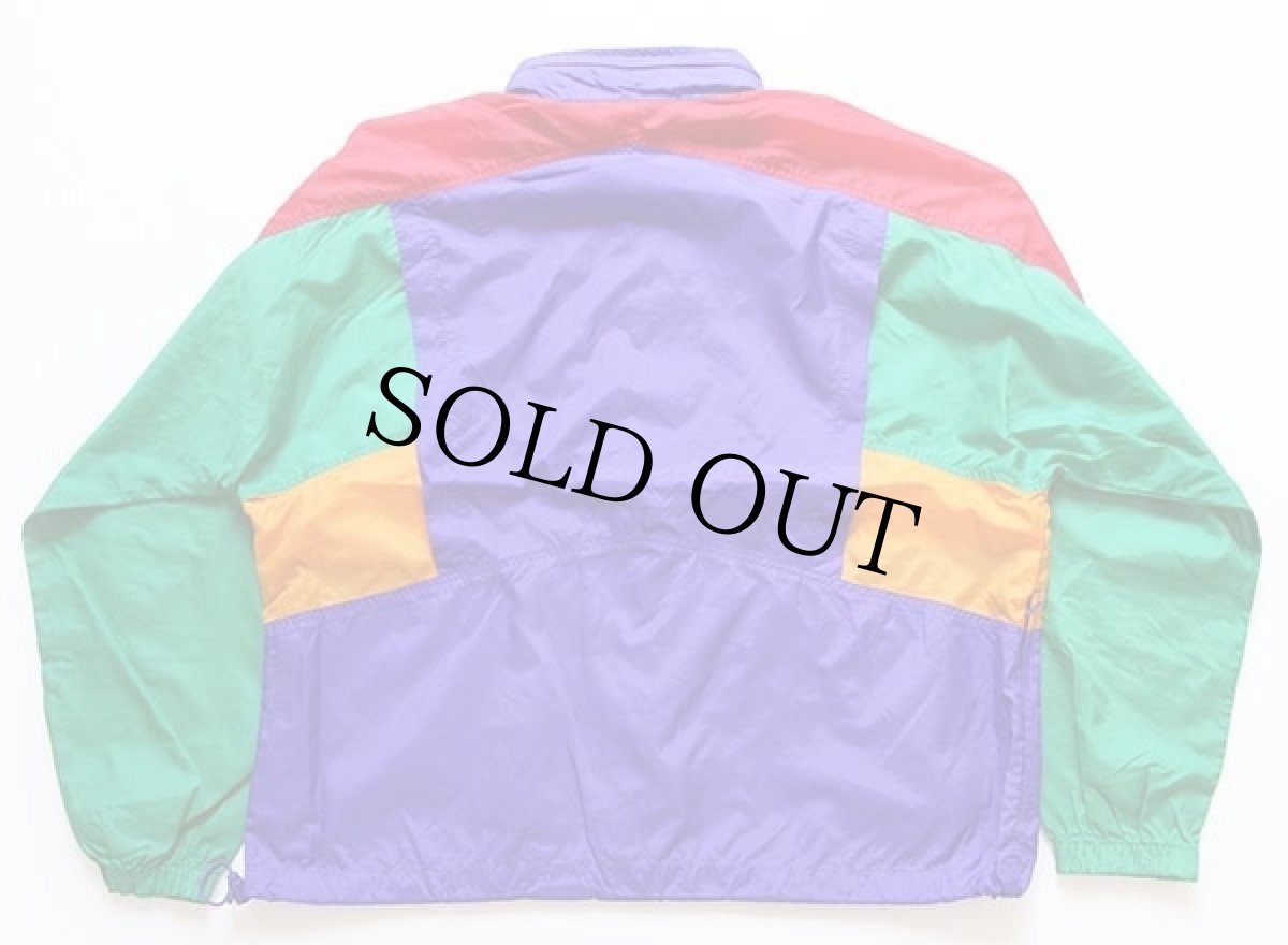 画像2: 90s NIKEナイキ マルチカラー 切り替え ナイロンジャケット L (2)