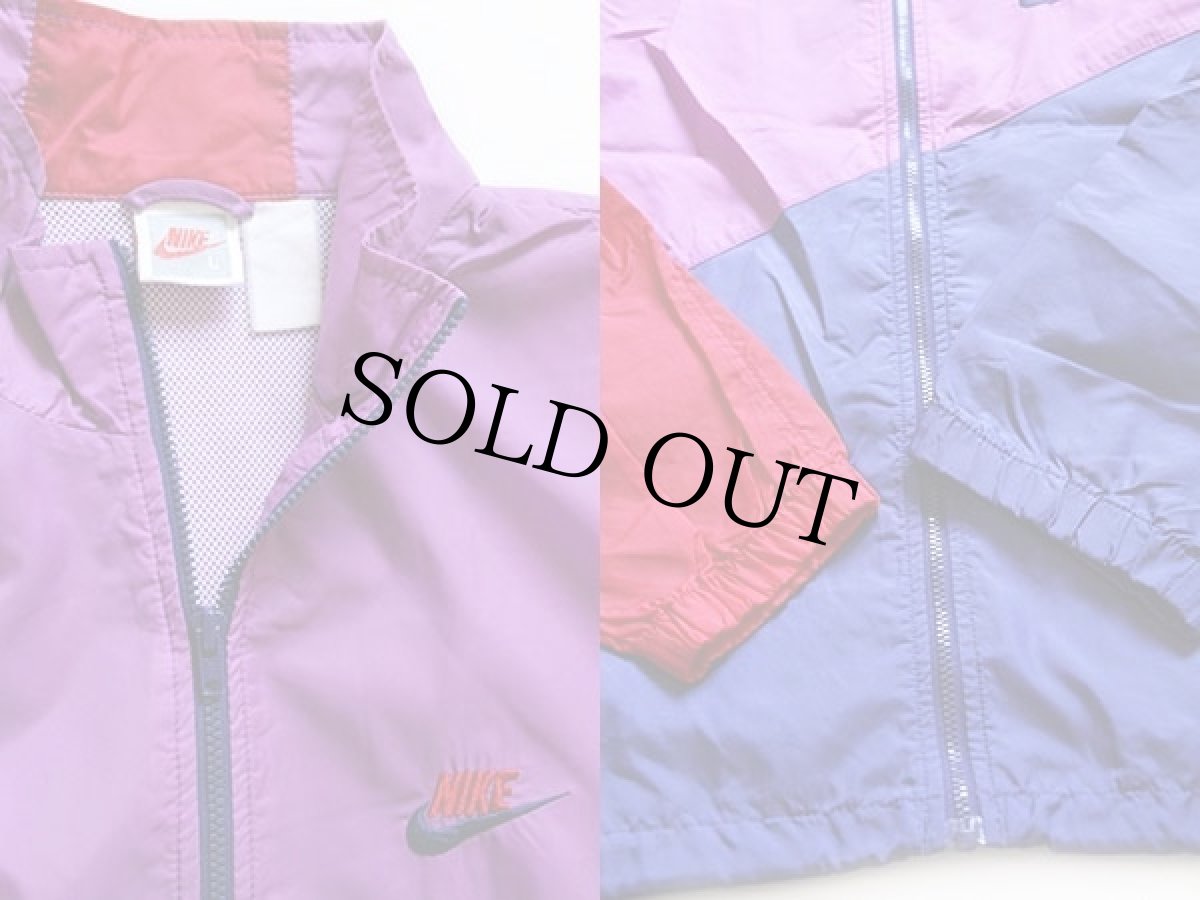 画像3: 90s NIKEナイキ マルチカラー 切り替え ナイロンジャケット L (3)