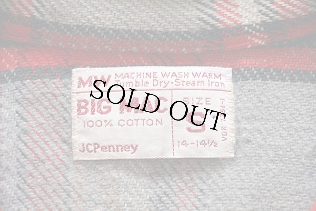 画像4: 70s JCPenney BIGMACビッグマック チェック コットン フランネルシャツ S (4)