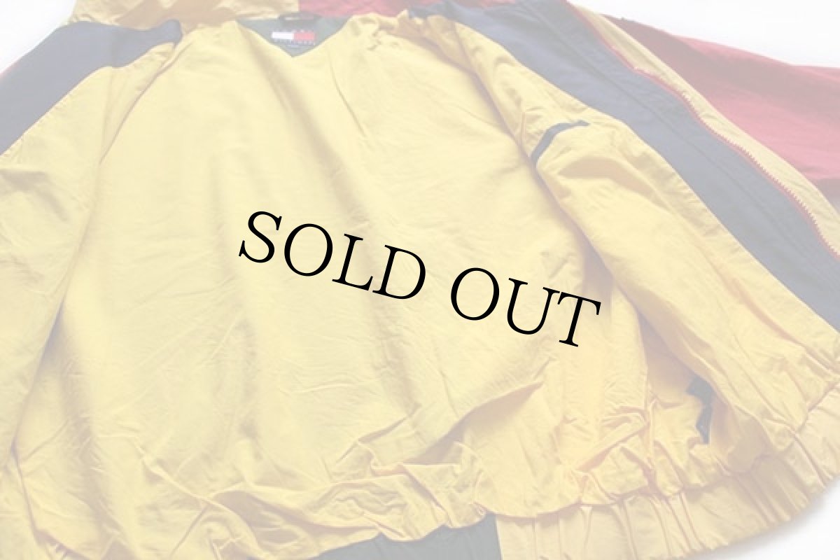 画像5: 90s TOMMY HILFIGERトミーヒルフィガー クレイジー マルチカラー コットン×ナイロンジャケット XL (5)